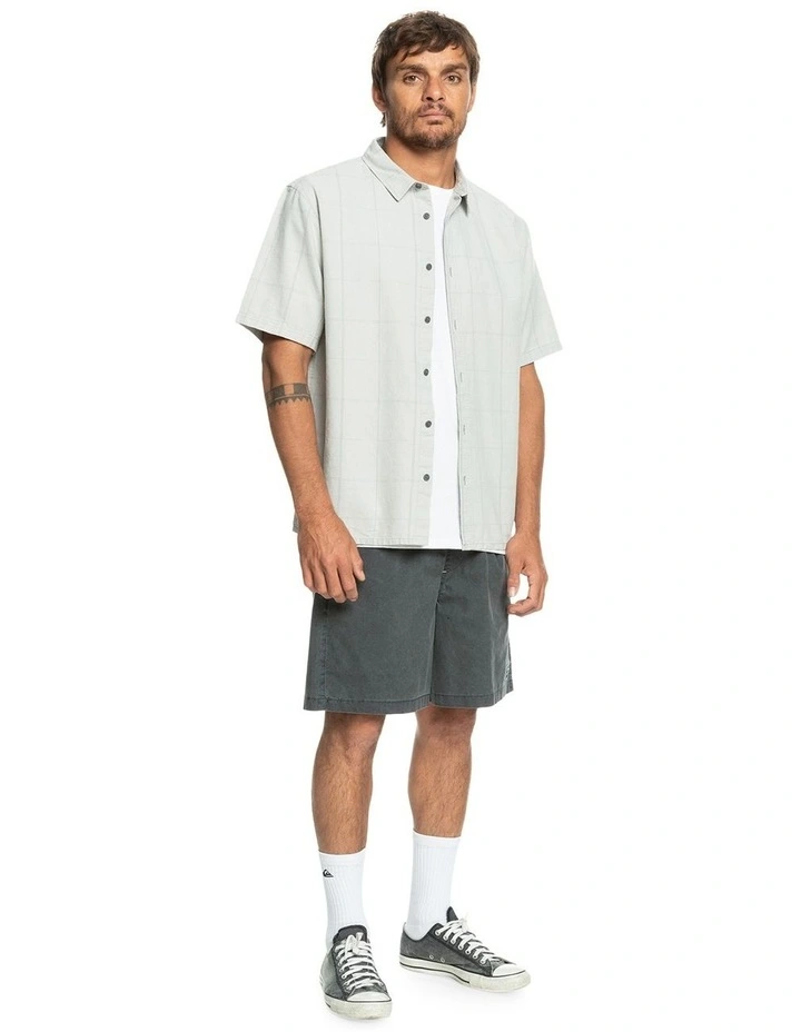 Quiksilver Authentic Influenced Short Sleeve Shirt In Grey - Image 6