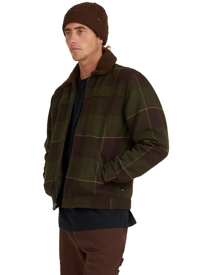 Quiksilver Hurry Down Jacket In Green - Image 3