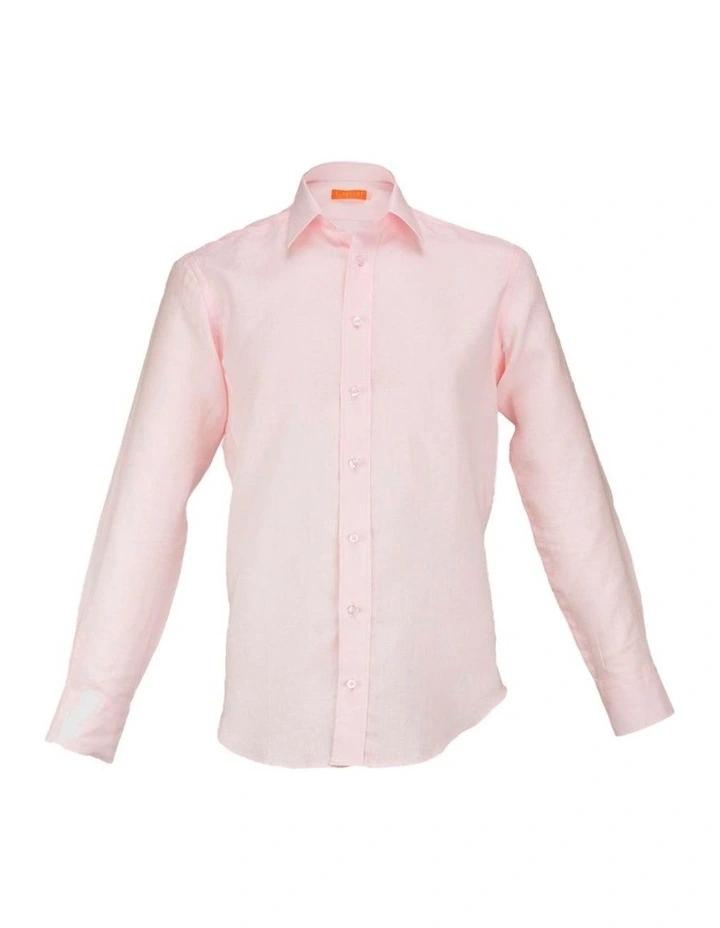 Linen Shirt In Pink - Image 6