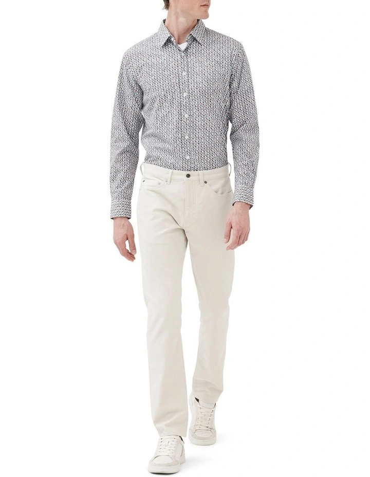 Cape Runaway Long Sleeve Sports Fit Shirt In Snow - Image 2