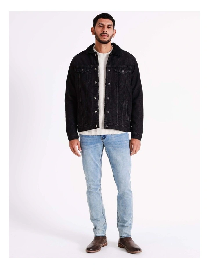 Jack & Jones Jean Denim Jacket In Black