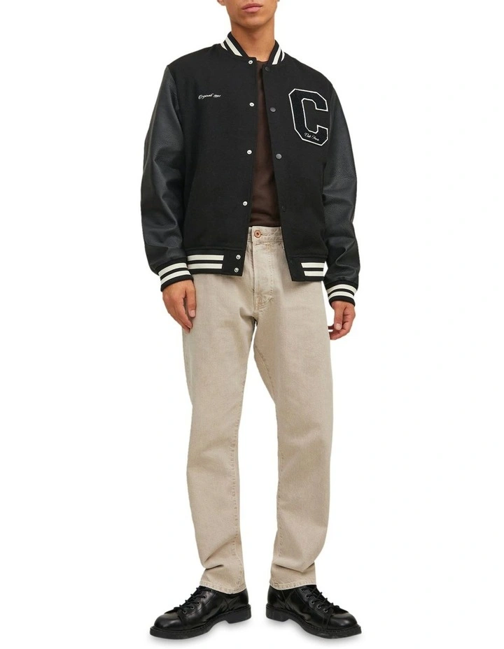 Jack & Jones College Bomber Jacket In Black - Image 6