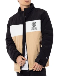 Russell Athletic Carter Puffer Jacket In Beige