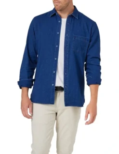 Reuben Long Sleeve Denim Shirt Denim