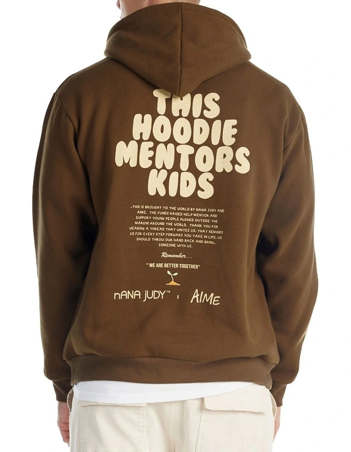 NANA JUDY X AIME Collaboration Hoodie In Brown - Image 3
