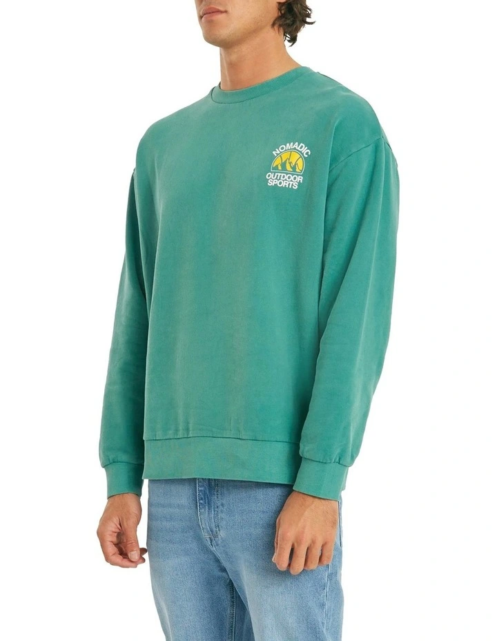 Conduction Relaxed Sweater In Green - Image 3
