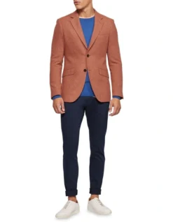 Oxford Blake Wool Rich Blazer In Brown