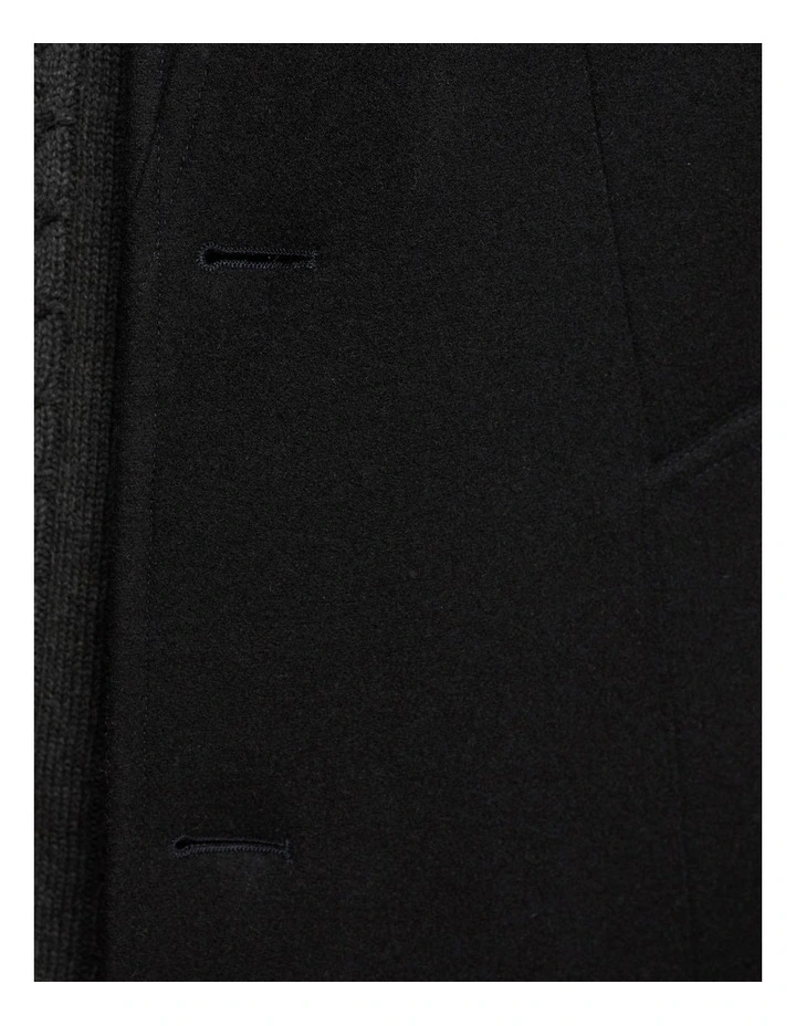 Oxford Austin Wool Rich Overcoat In Black - Image 6
