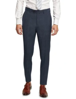 Oxford Byron Wool Stretch Suit Trousers In Blue