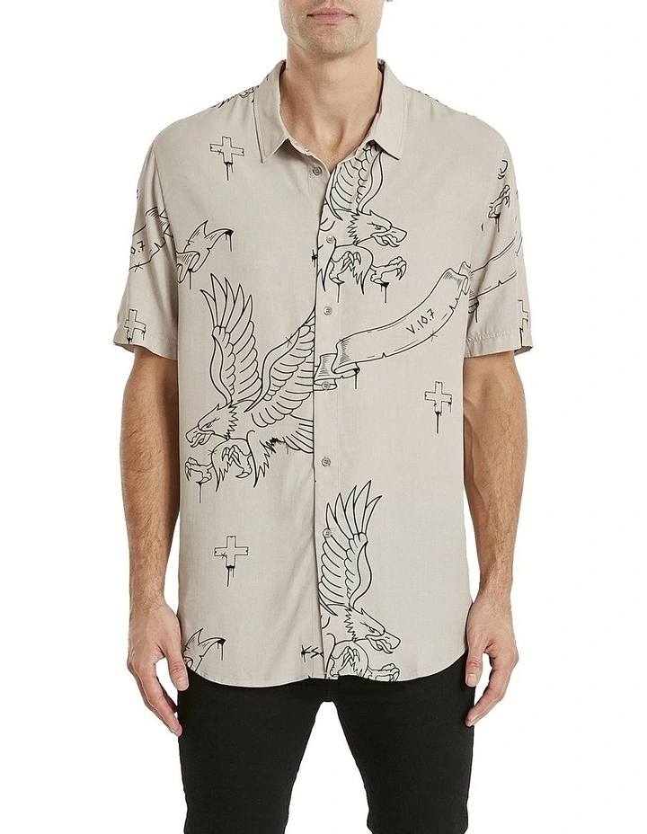 Arroyo Relaxed Short Sleeve Shirt In Beige