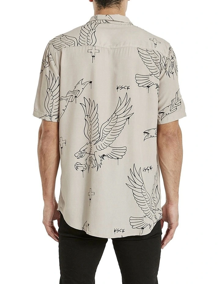 Arroyo Relaxed Short Sleeve Shirt In Beige - Image 3