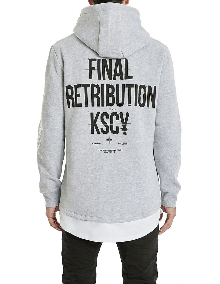 Vallemar Layered Hooded Sweater In Grey