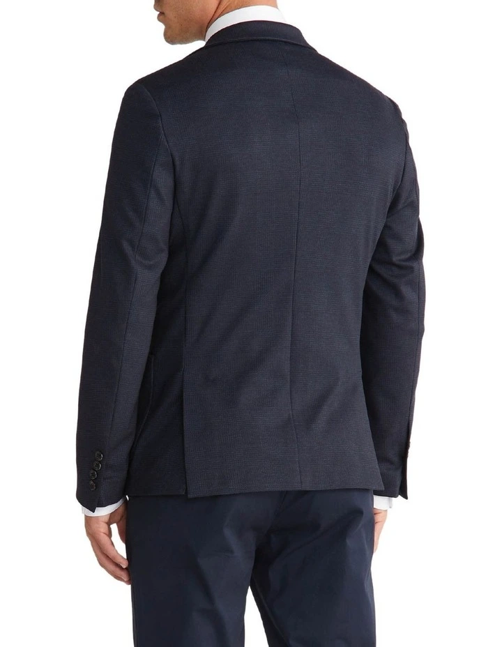 Calvin Klein X Slim Large Check Knit Blazer In Navy - Image 3