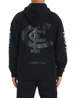 Carlton Relaxed Fit Hoodie In Black