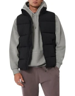 The New Hanam Puffer Vest In Black